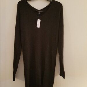 NWT WHBM long sleeve black tunic size L